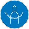 Pictogram 604 - round - “Chain with gas bottle mandatory”